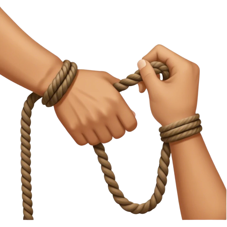 hand pulling on rope emoji