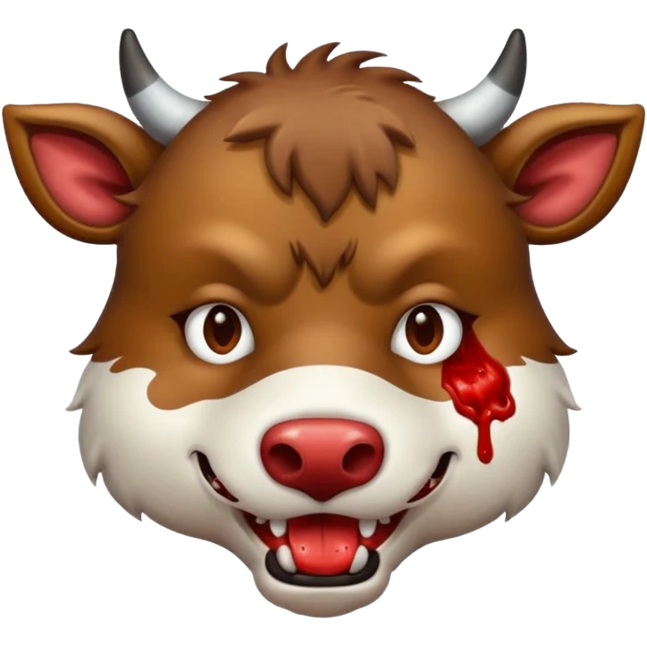 Wolf face eating coo emoji