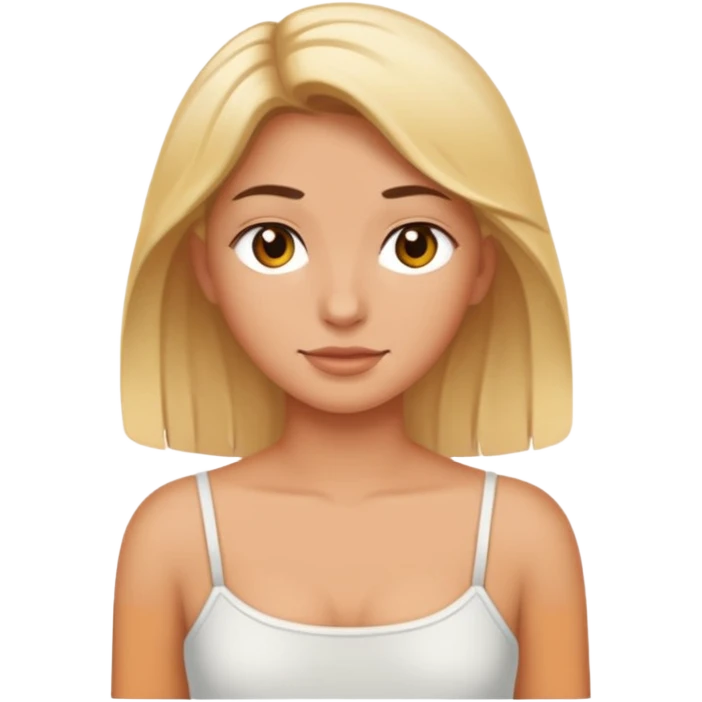 Tan lines on shoulder emoji