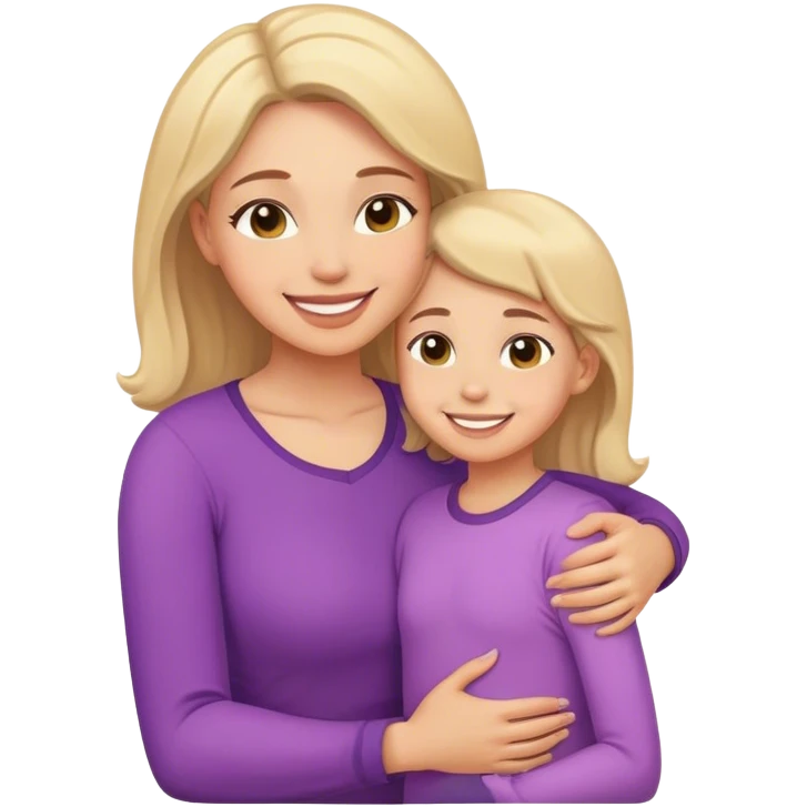 Mom and daughter love  emoji