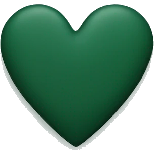 dark green matte heart emoji