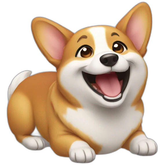 corgy laughing emoji