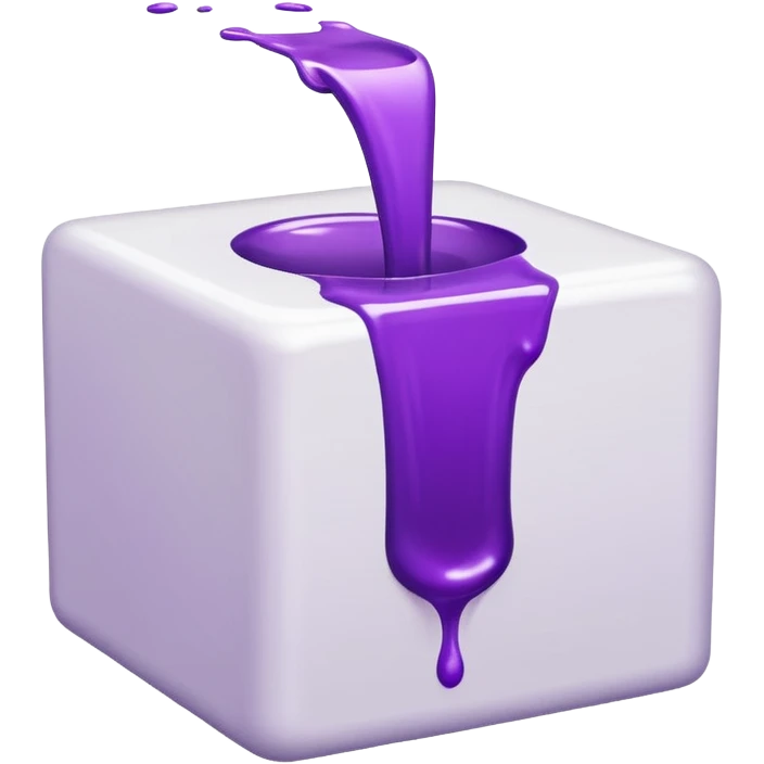a white cub with purple liquid that is tipped over with the liquid slightly pouring out emoji