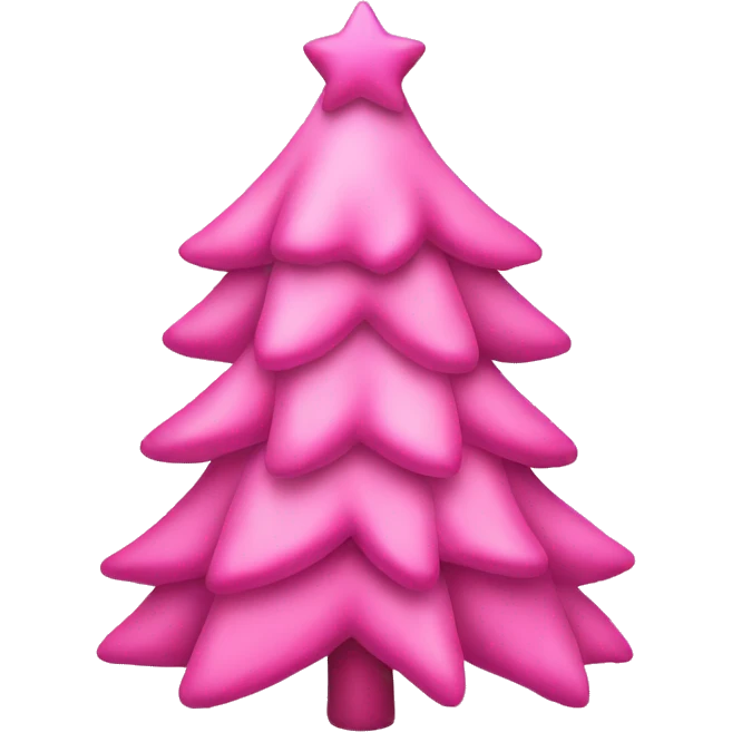 Pink Christmas tree with bows emoji