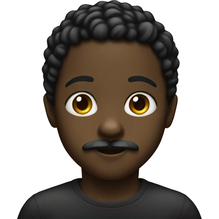Small Black Kid with moustache emoji