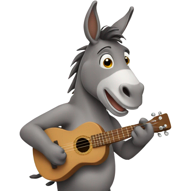 A donkey playing the ukulele  emoji