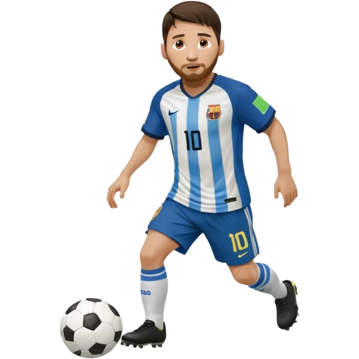 Lionel Messi dribbling emoji