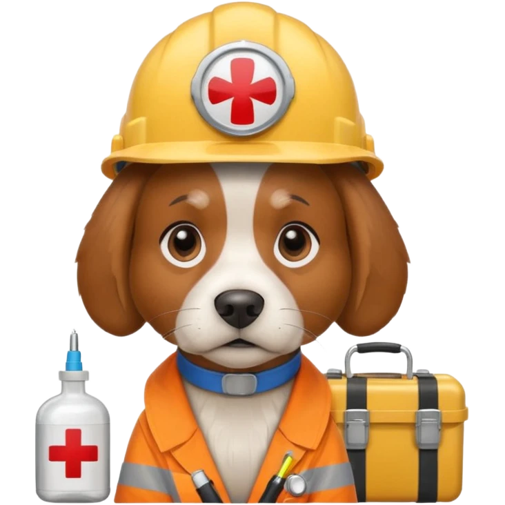 dog safety tools and medicine emoji