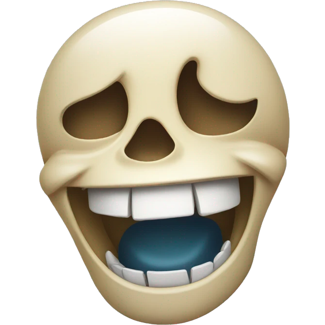 skull laughing with one tooth missing  emoji