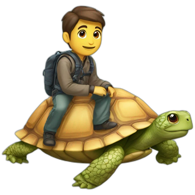 Moutre sur tortue emoji
