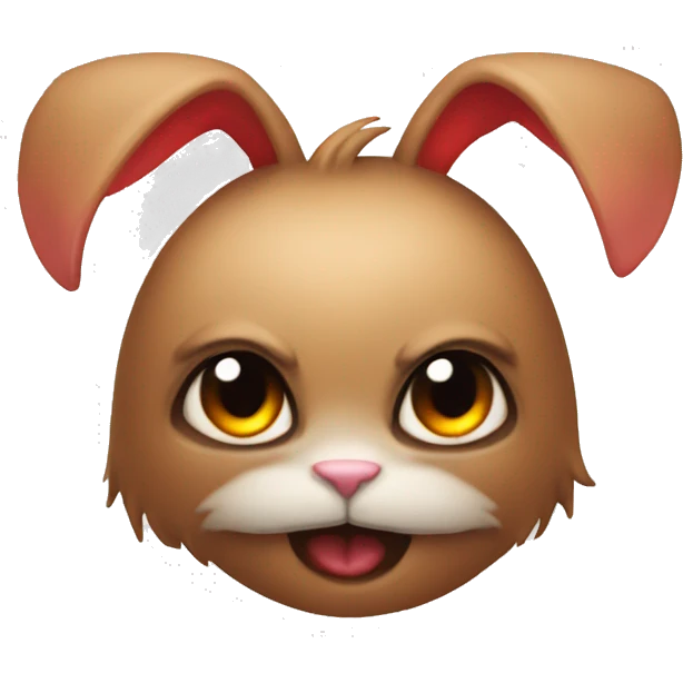 bunny with devil horns  emoji