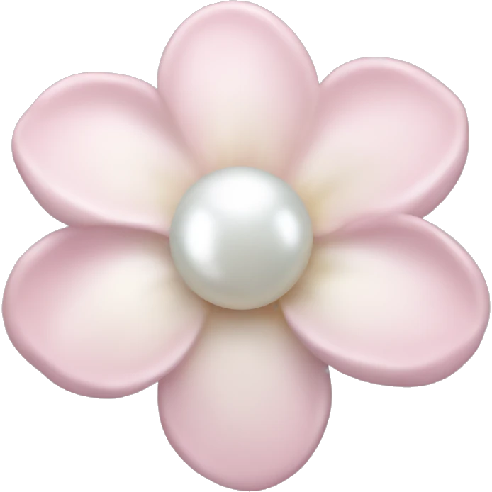 Pearl light pink flower emoji