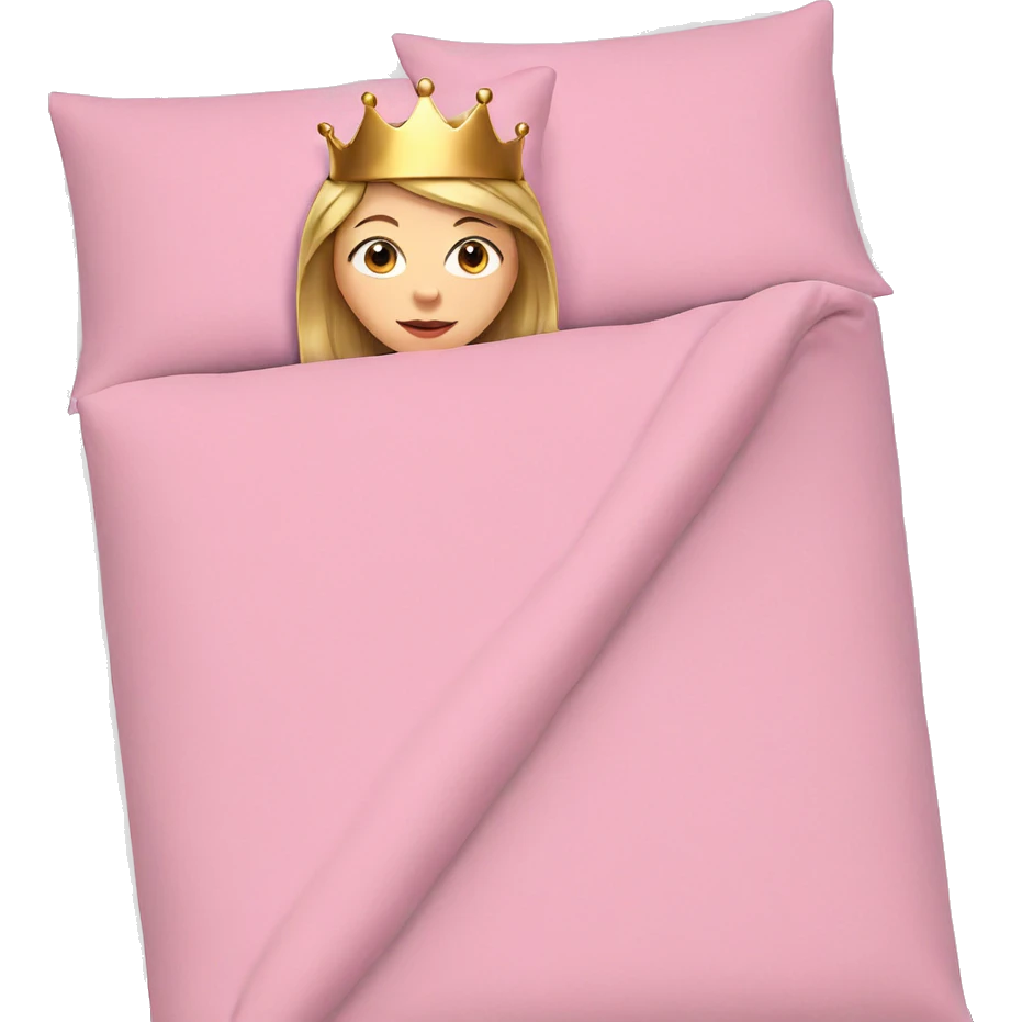 girl with crown on pillow emoji