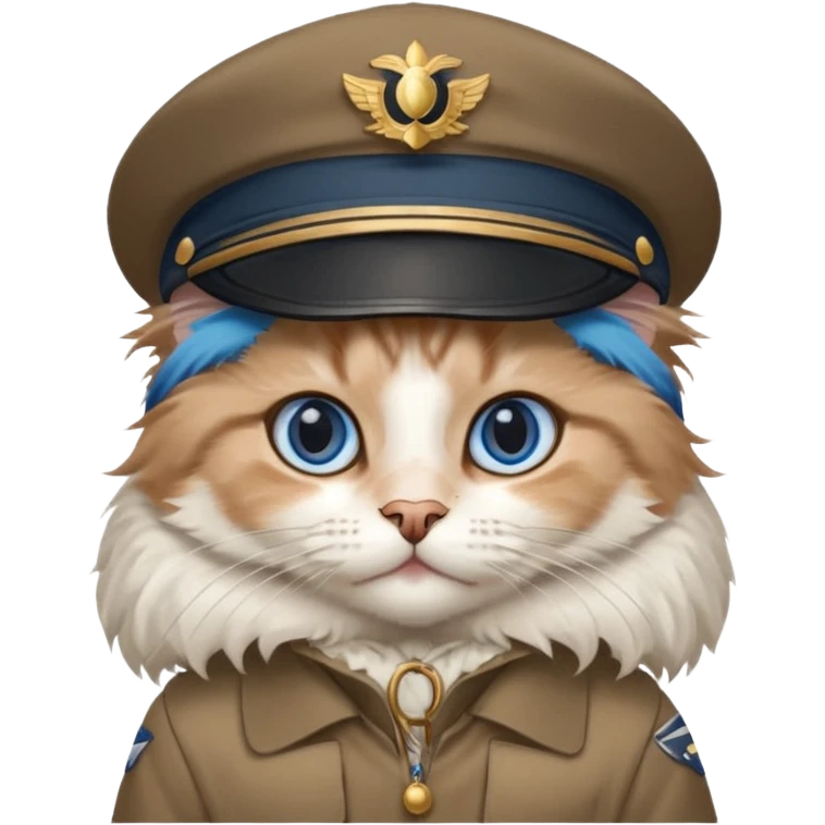Cute ragdoll cat on a plane emoji