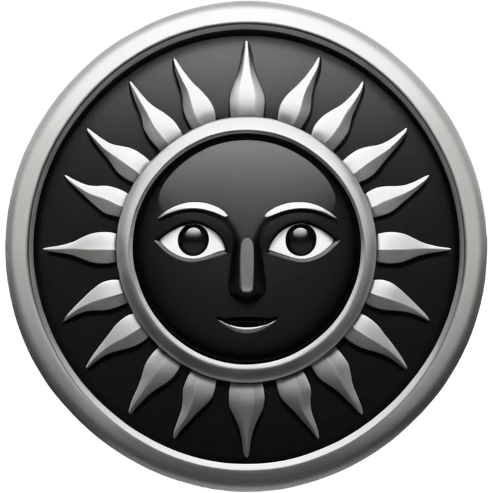 black sun watch emoji