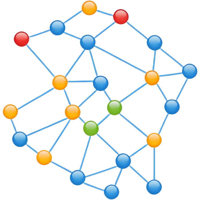 sitemap diagram with connected nodes emoji