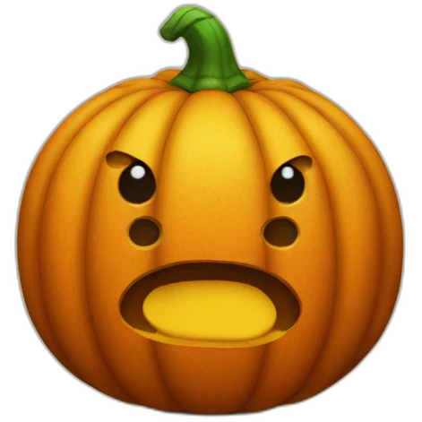 Pumpkin and poop emoji