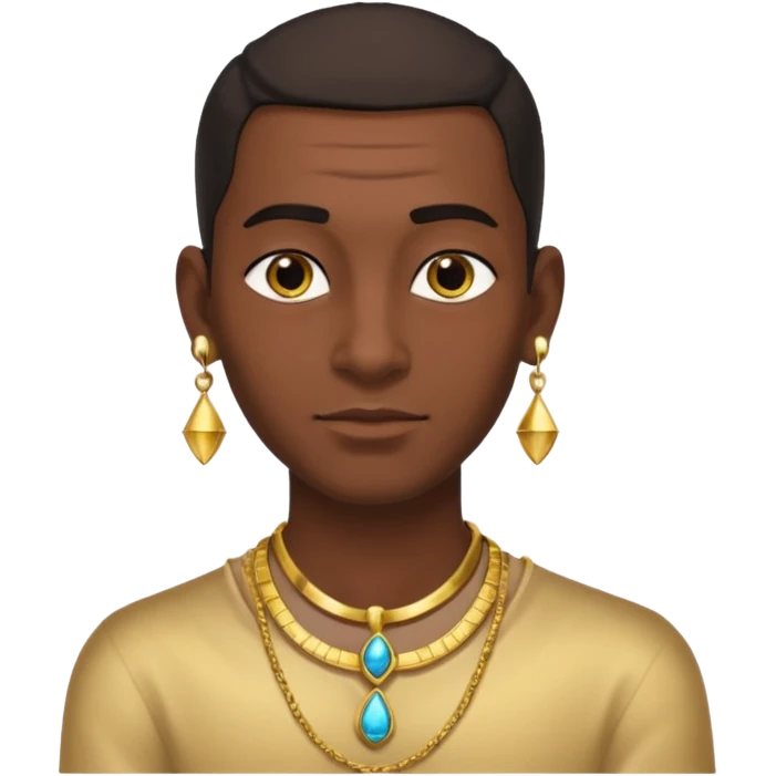 farao in egypt man earring emoji