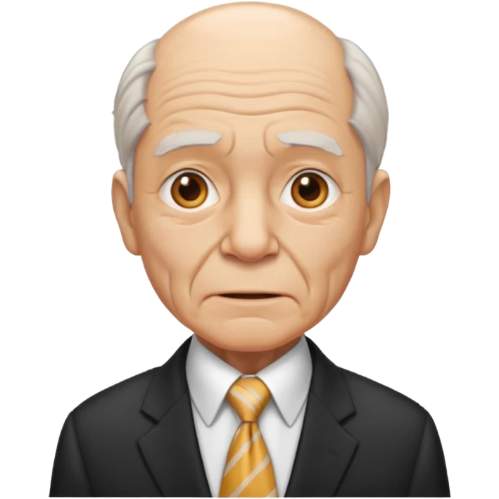 old man in suit with Necktie emoji