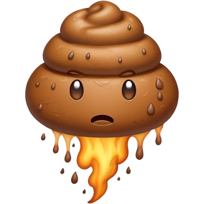 Explosive poop emoji
