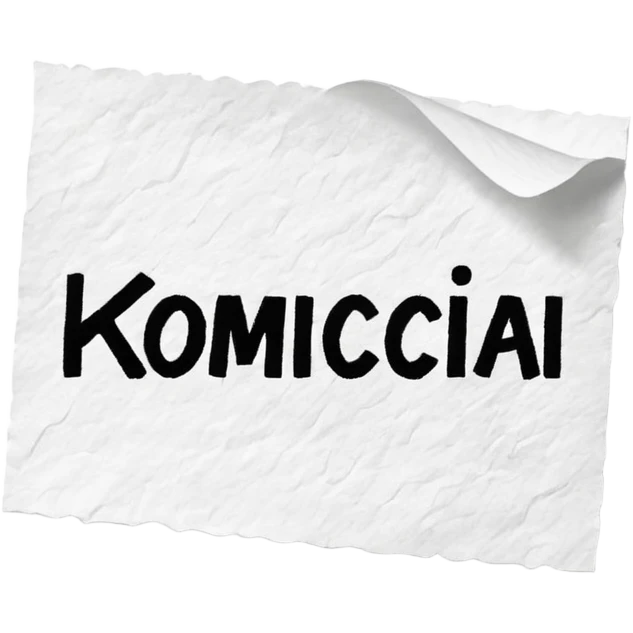 A piece of paper where the word is written “комиссия»  emoji