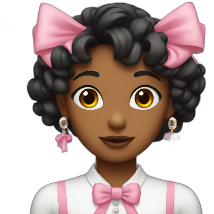 Black coquette bow emoji