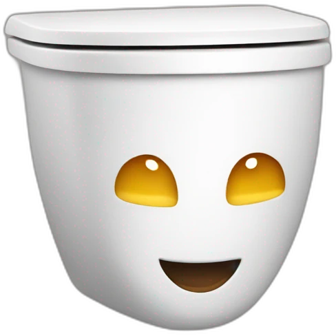 toilet with face emoji