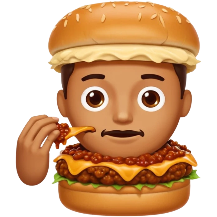 person eating sloppy joe emoji