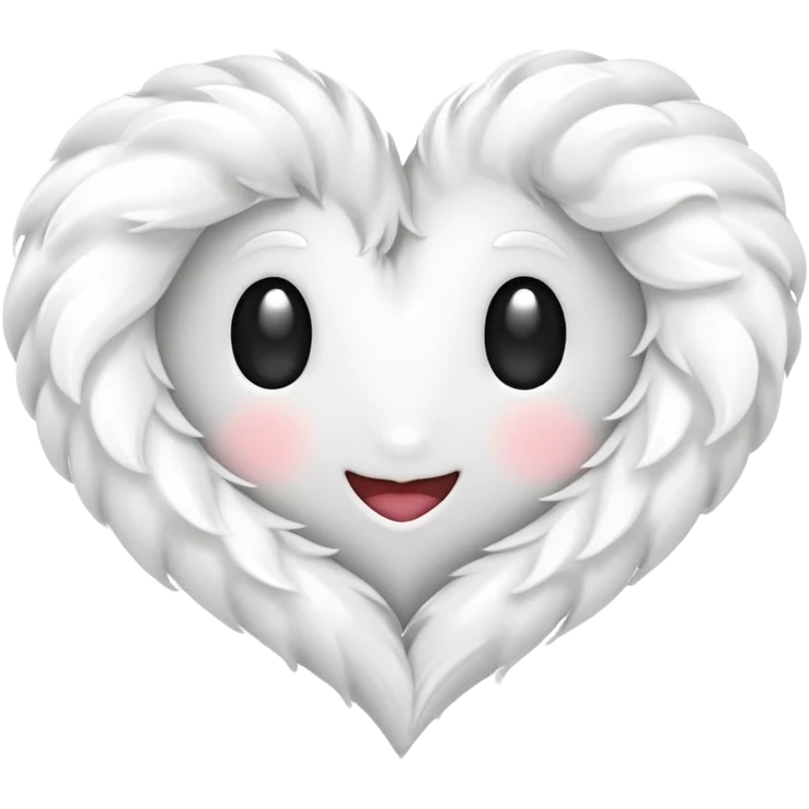 Swirling white hearts  emoji
