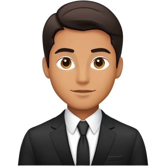 man in a black suit emoji