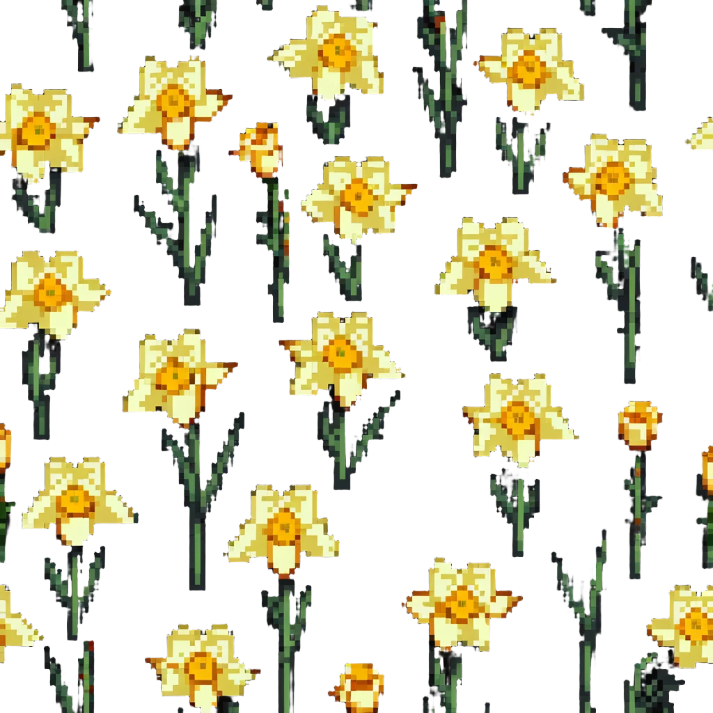single daffodil emoji