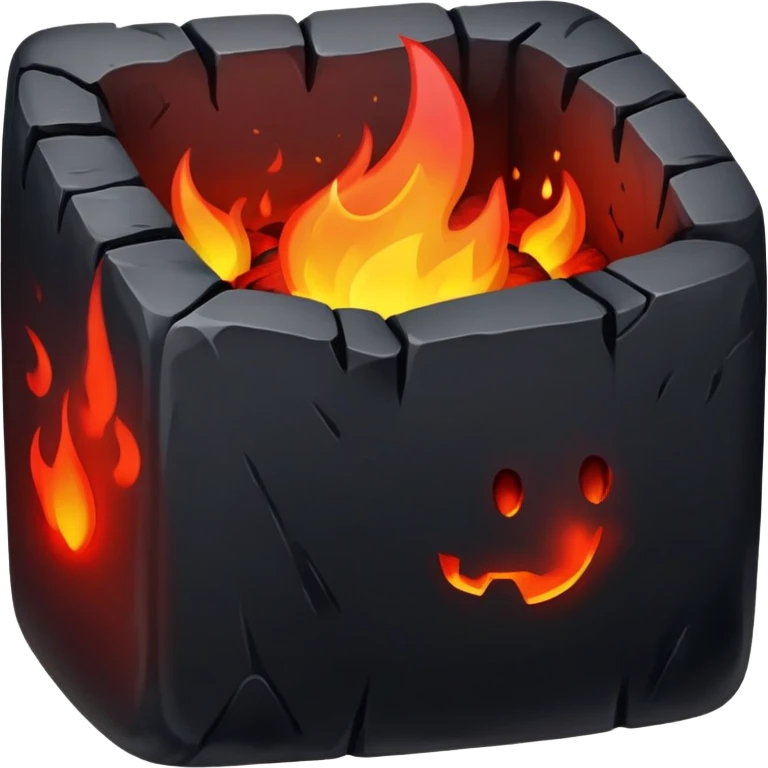 square of burning coal emoji