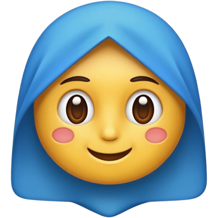 Sus işareti yapan yüz mavi emoji