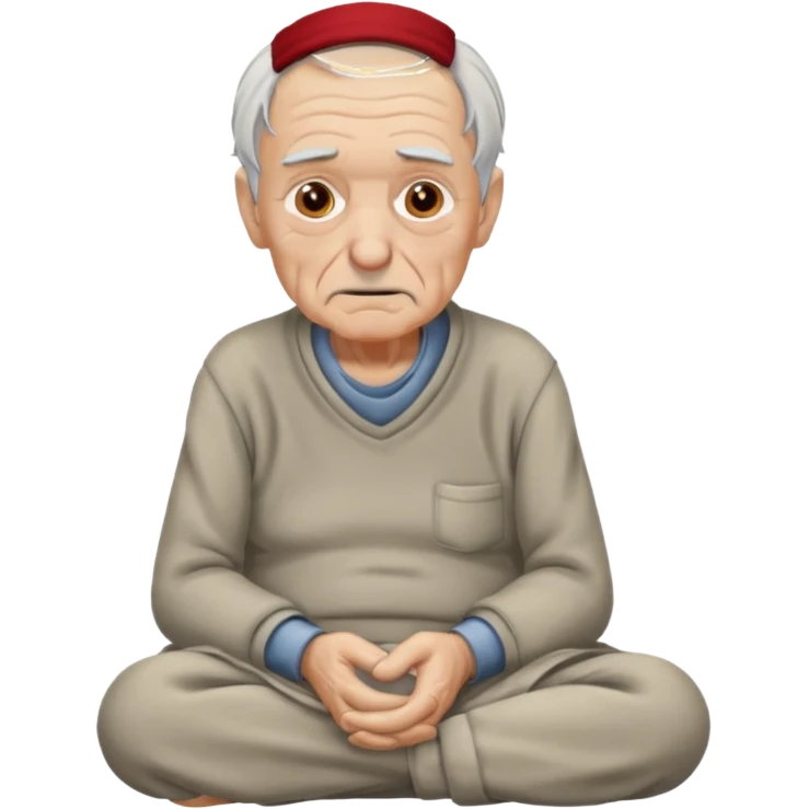 sitting weak old man  emoji