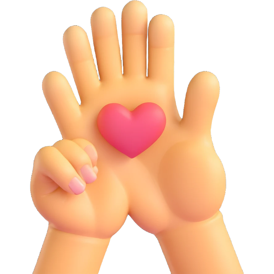 close-up of a single cat paw performing Korean finger heart gesture with two paw fingers forming heart shape, soft beige and light brown fur, gentle pastel tones, warm lighting, soft friendly cute style, minimal clean background emoji