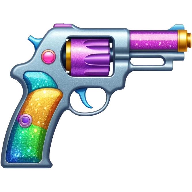Glitter gun emoji