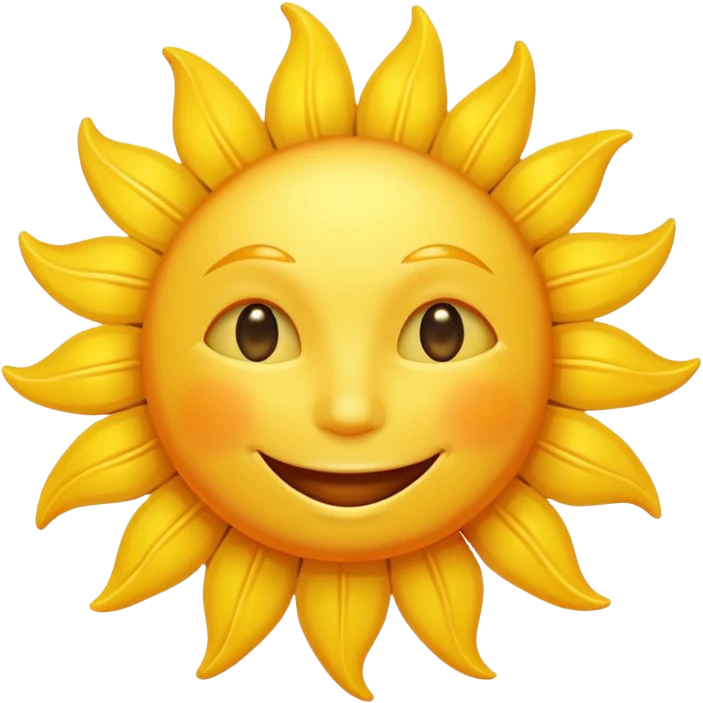 smiling sun emoji, simple and cheerful emoji