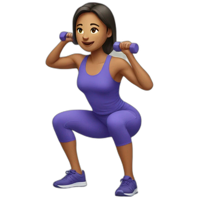  woman doing squats emoji