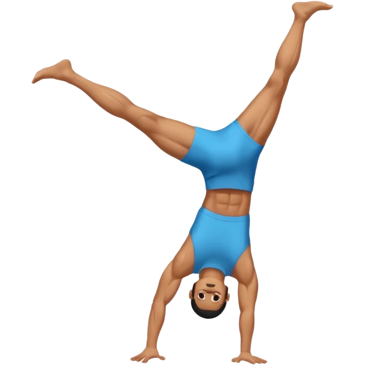 A person who make a on arme handstand in calisthenics emoji