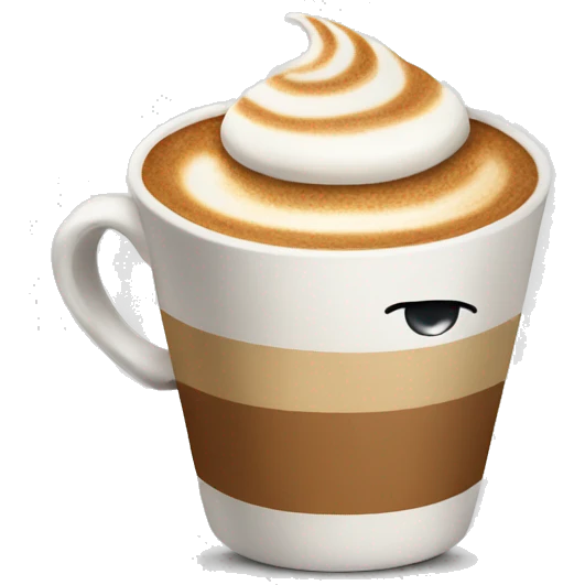 Cappuccino in a cup emoji