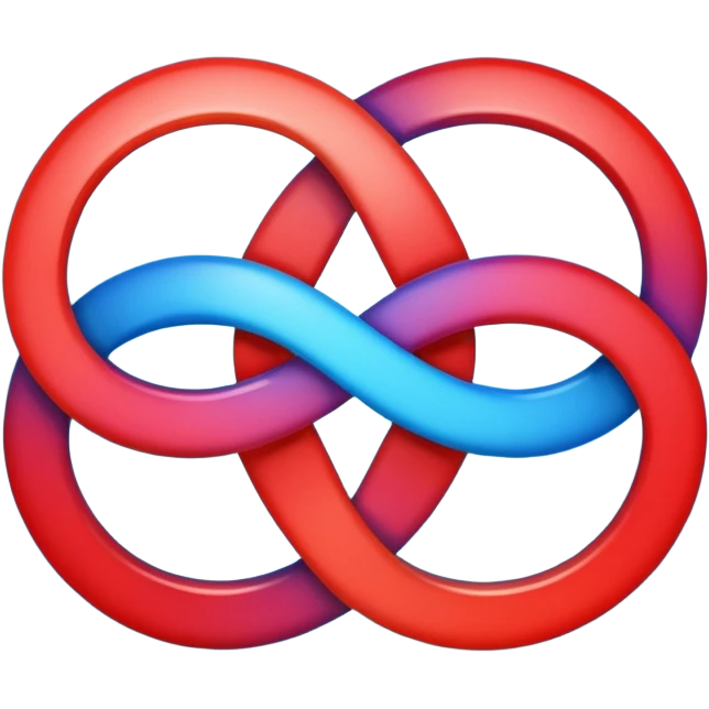 Devops   logo infinty with blue red combo  emoji