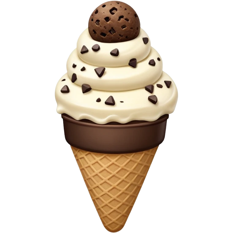 Cookies and Cream ice cream emoji