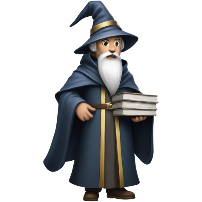 wizard holding  hard disk emoji