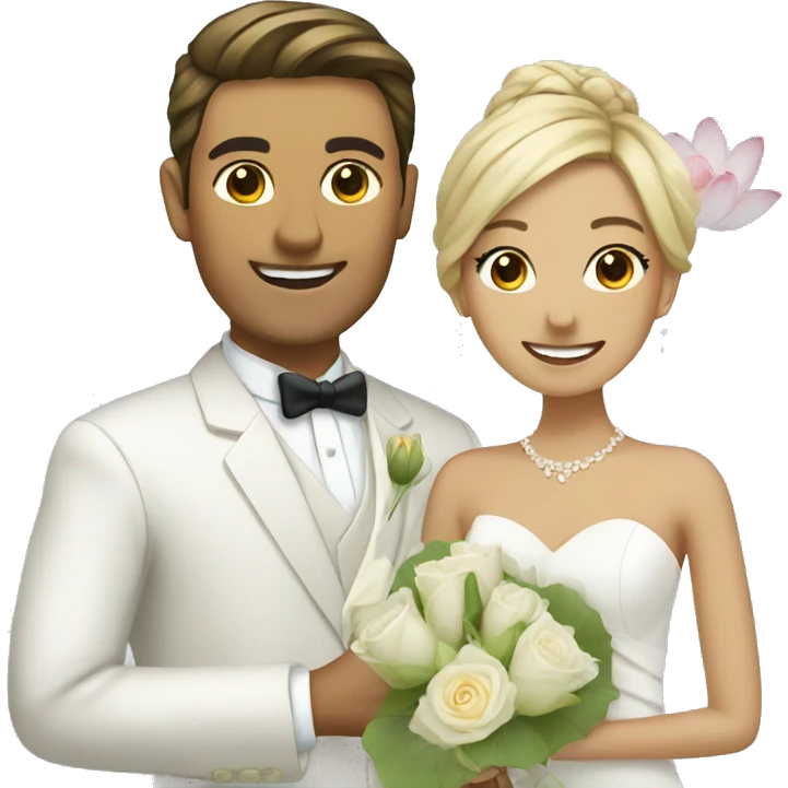 lotus and groom emoji