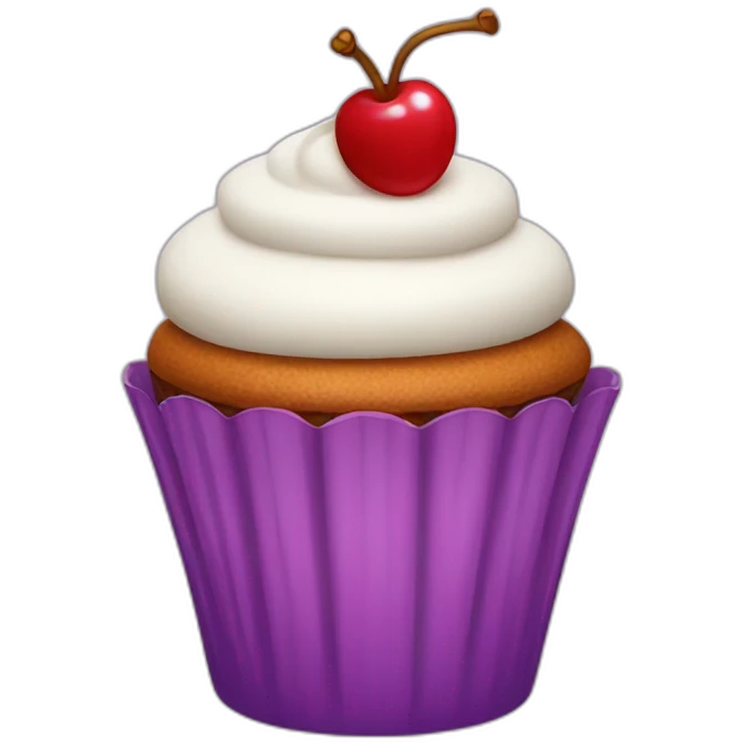 cupcake cherry emoji