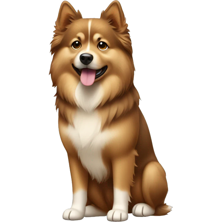 Finnish Lapphund Brown and light brown standing up emoji