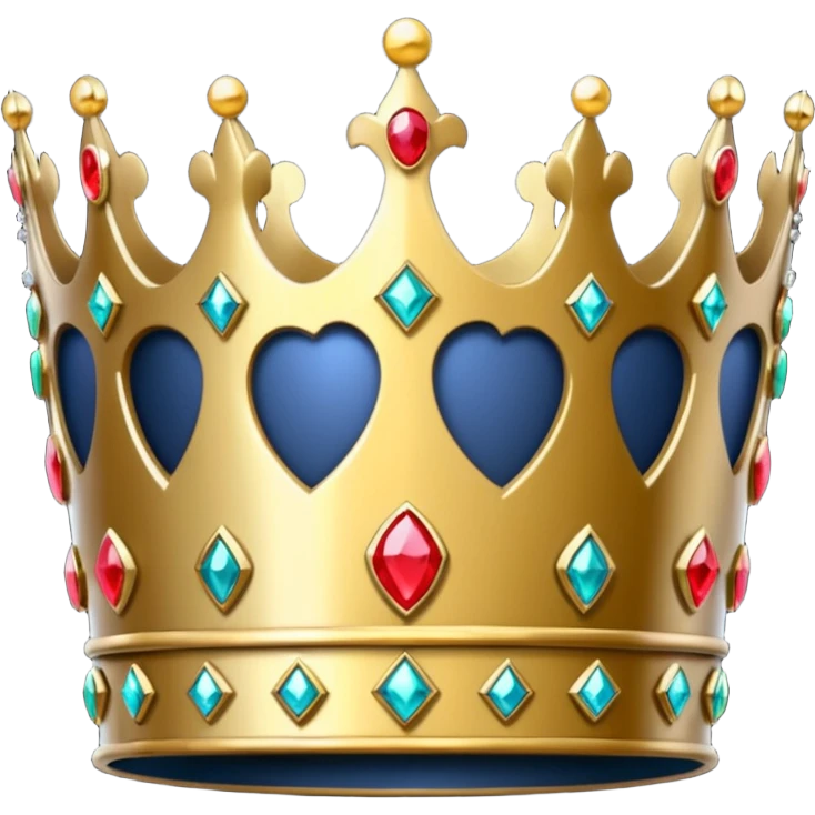 A standard dark crown for a king emoji
