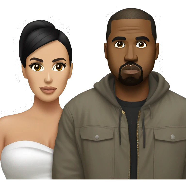 kanye west with kim kardashian emoji