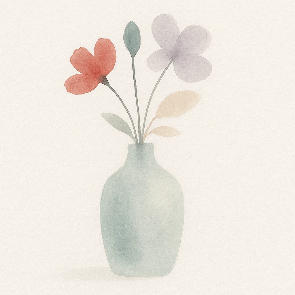 a vase with flowers emoji