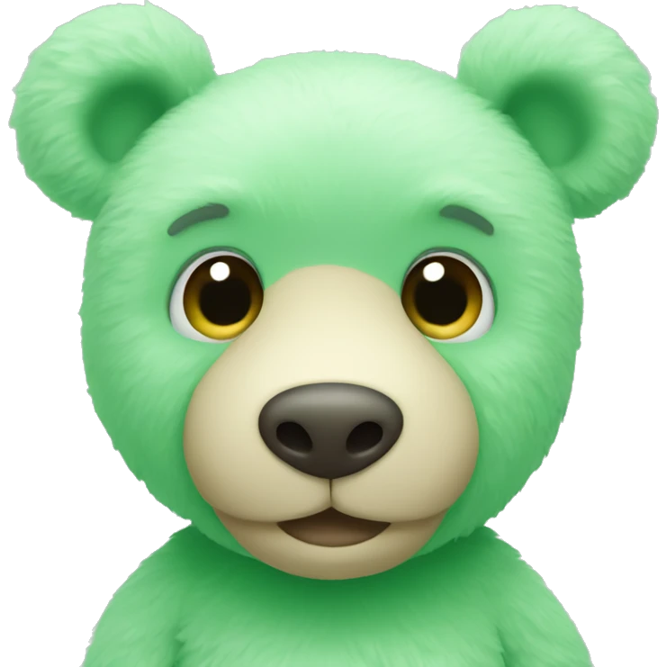 pastel green teddy bear emoji